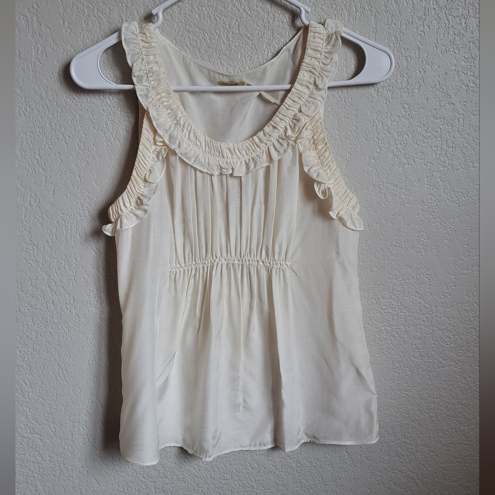 Max Studio White Tank Top Blouse Size XS